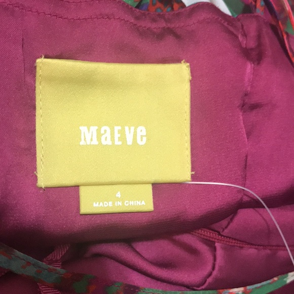 Anthropologie Maeve Tarana Maxi Dress 4 Multi Color Mixed Print Boho - Picture 4 of 5